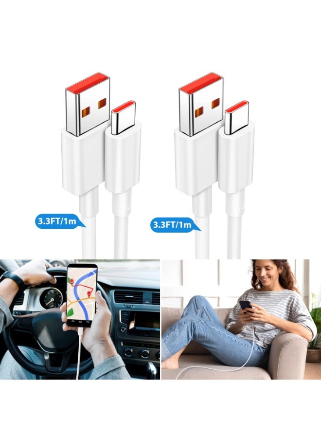 2Packs USB C Charger Cable 1M for Xiaomi 15/14/13, Fast Charger Cable 120W 3A, 67W Turbo Charging Cable Type C Cable for Redmi Note 15 14 13 12 Pro 11 10 Pro POCO X7/X6/X6 Pro/ M6/M5 and Xiaomi Mi 15/